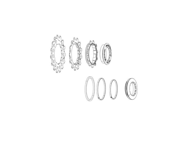 Sram Cassette Replaceable Cogs Pg-1210/1230 11t-13t-15t Including Lockring click to zoom image